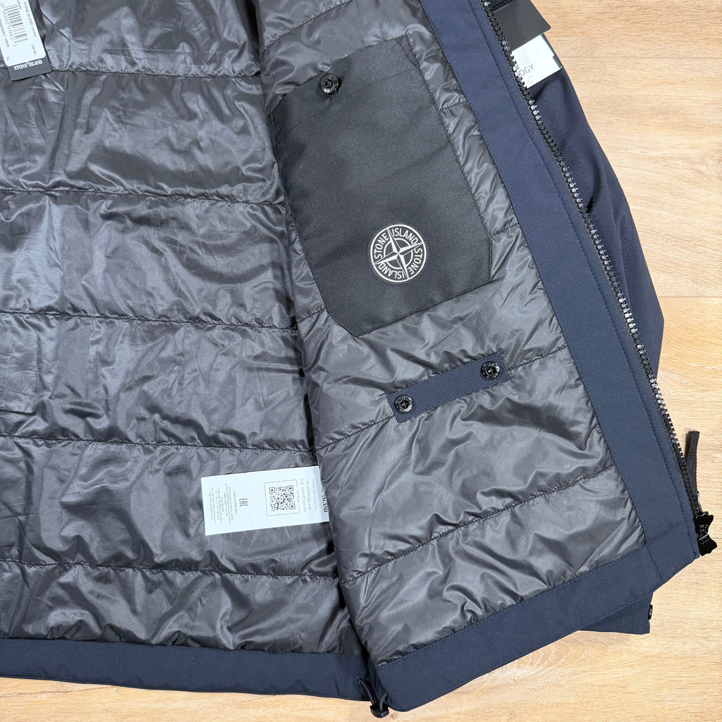 Stone Island Soft Shell-R with Primaloft Jacket in Navy