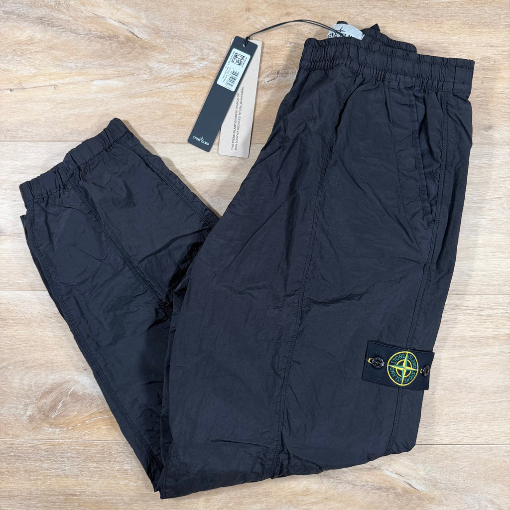 Stone Island Nylon Metal Loose Fit Cargo Trousers in Black