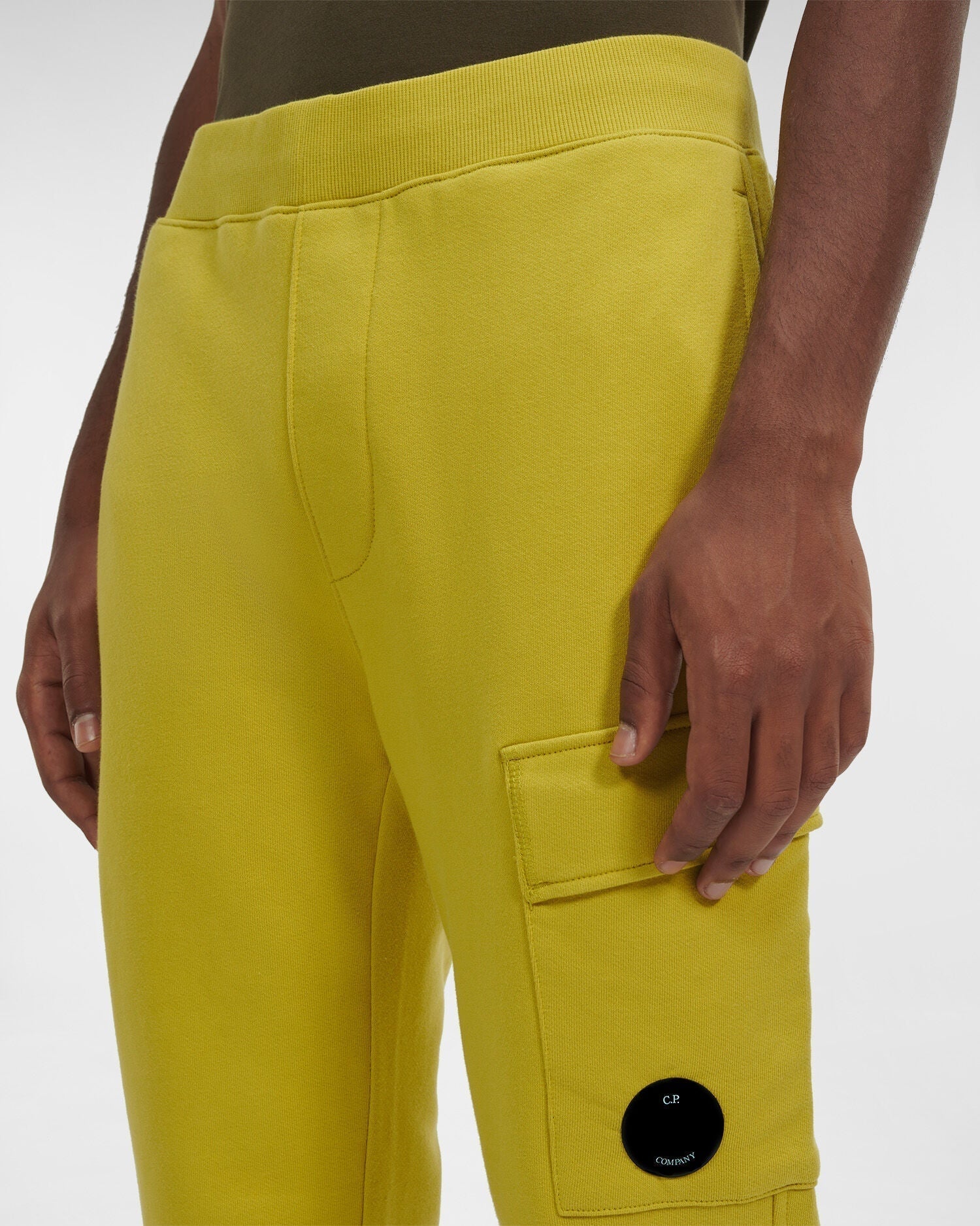 Cp Company Diagonal Raised Lens Joggers in Golden Nugget