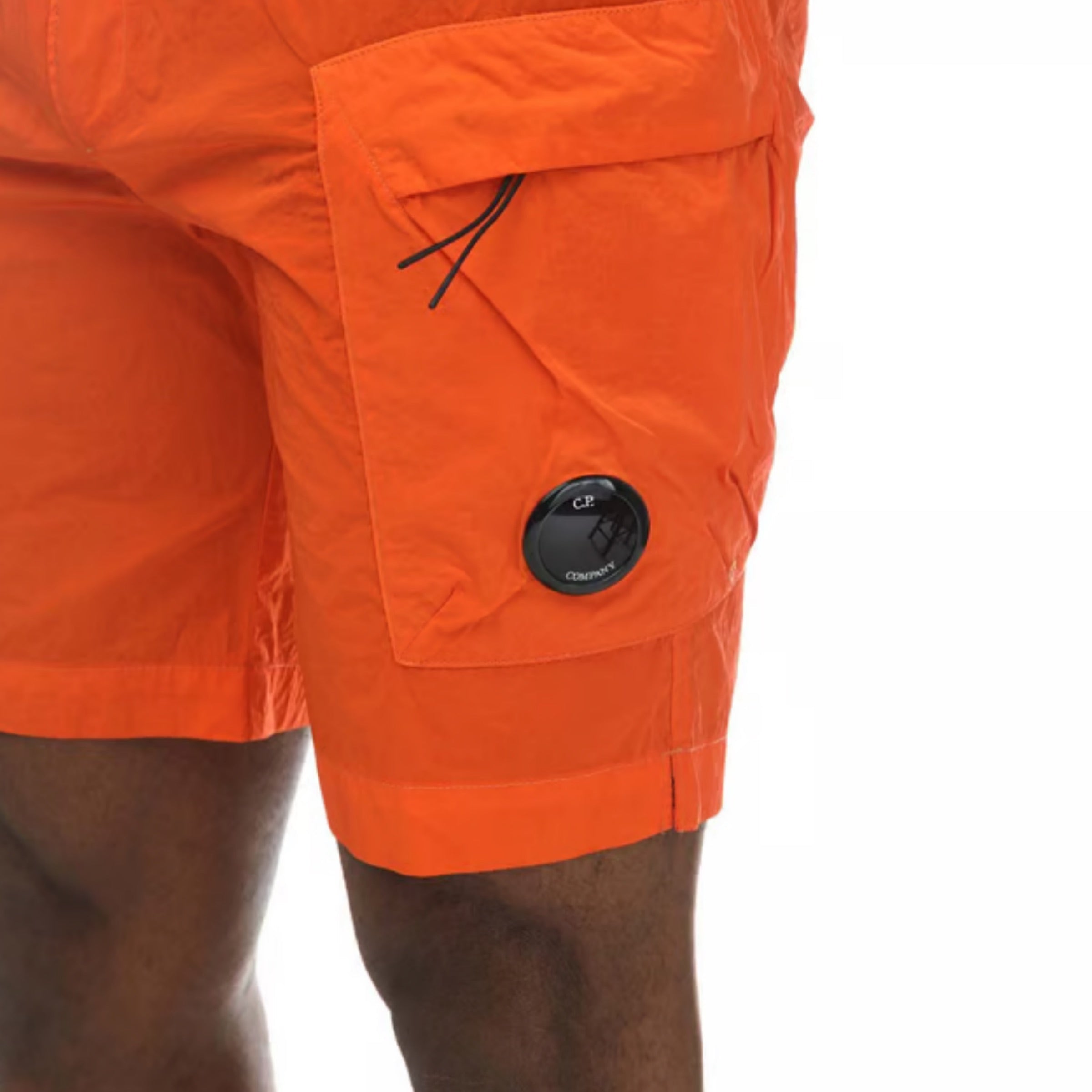Cp Company Eco-Chrome R Lens Swim Shorts in Gold Flame