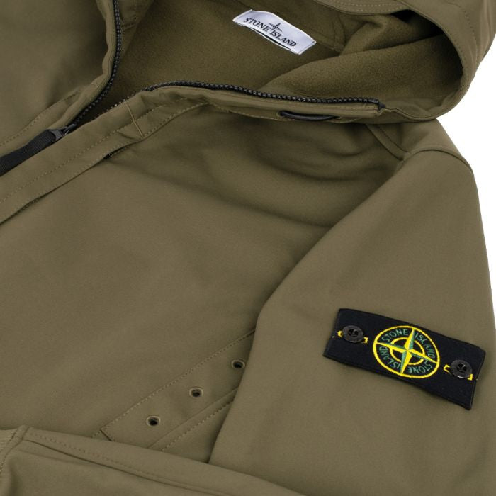 Stone Island A/W Soft Shell-R E.Dye Jacket in Olive