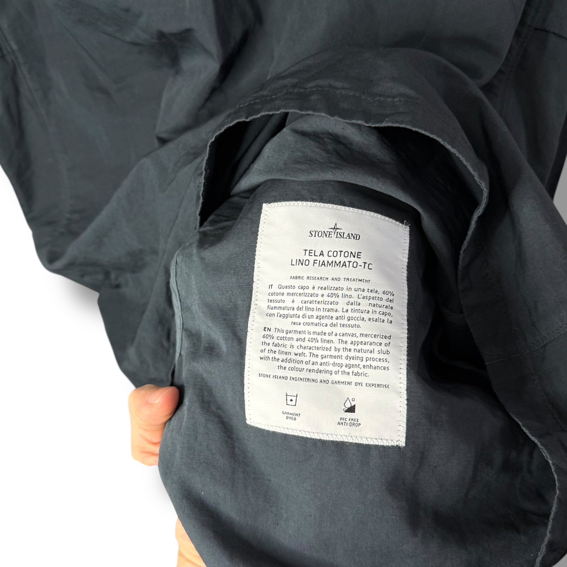 Stone Island Tela Cotone Lino Fiammato-TC (2XL, 26”)