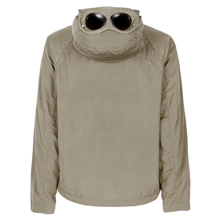Cp Company Goggle Hooded Chrome Jacket In Cobblestone