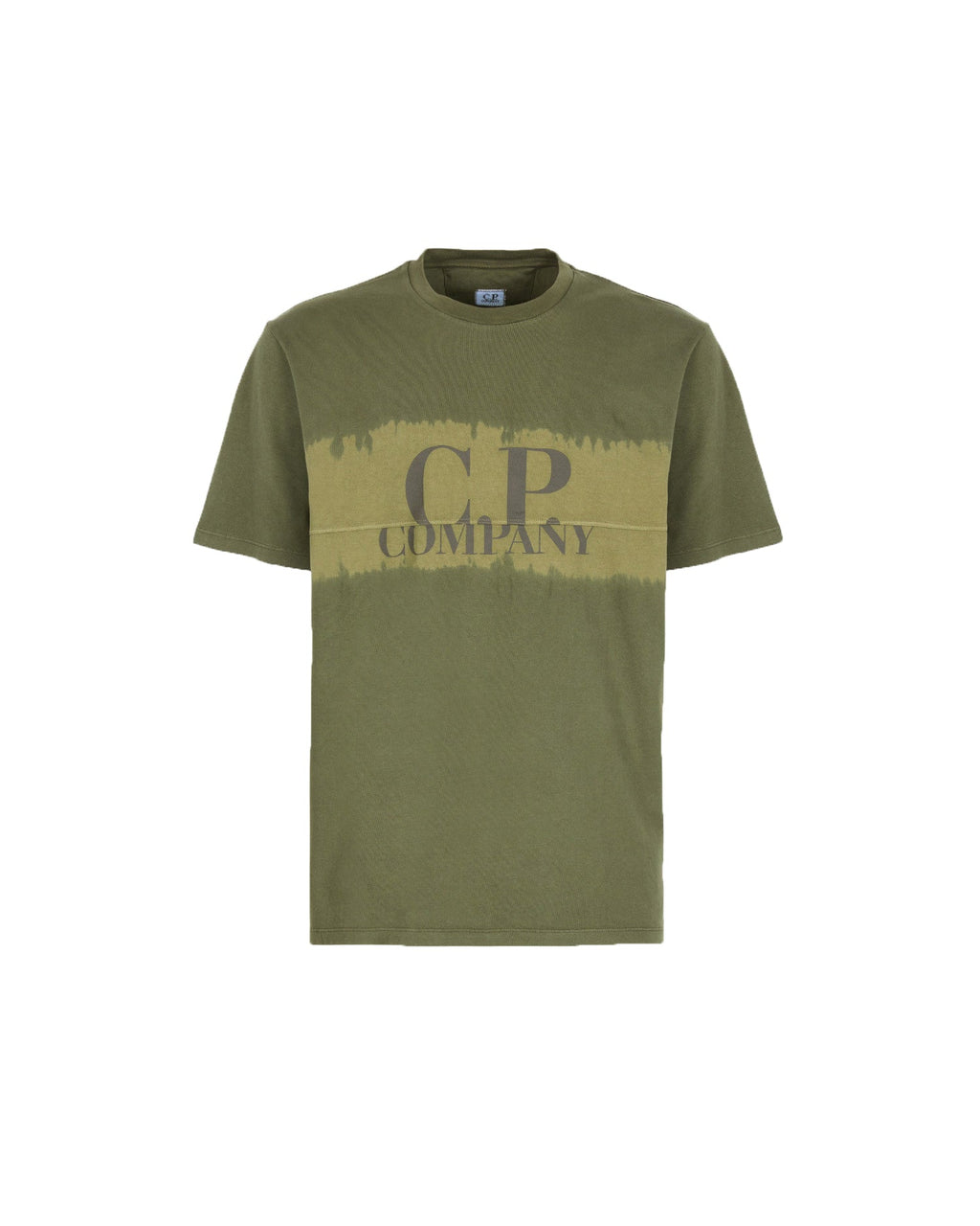 CP Company 24/1 Jersey Tie Dye Tshirt In Khaki