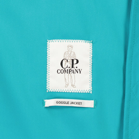 Cp Company S/S Goggle Soft Shell Jacket In Tile Blue