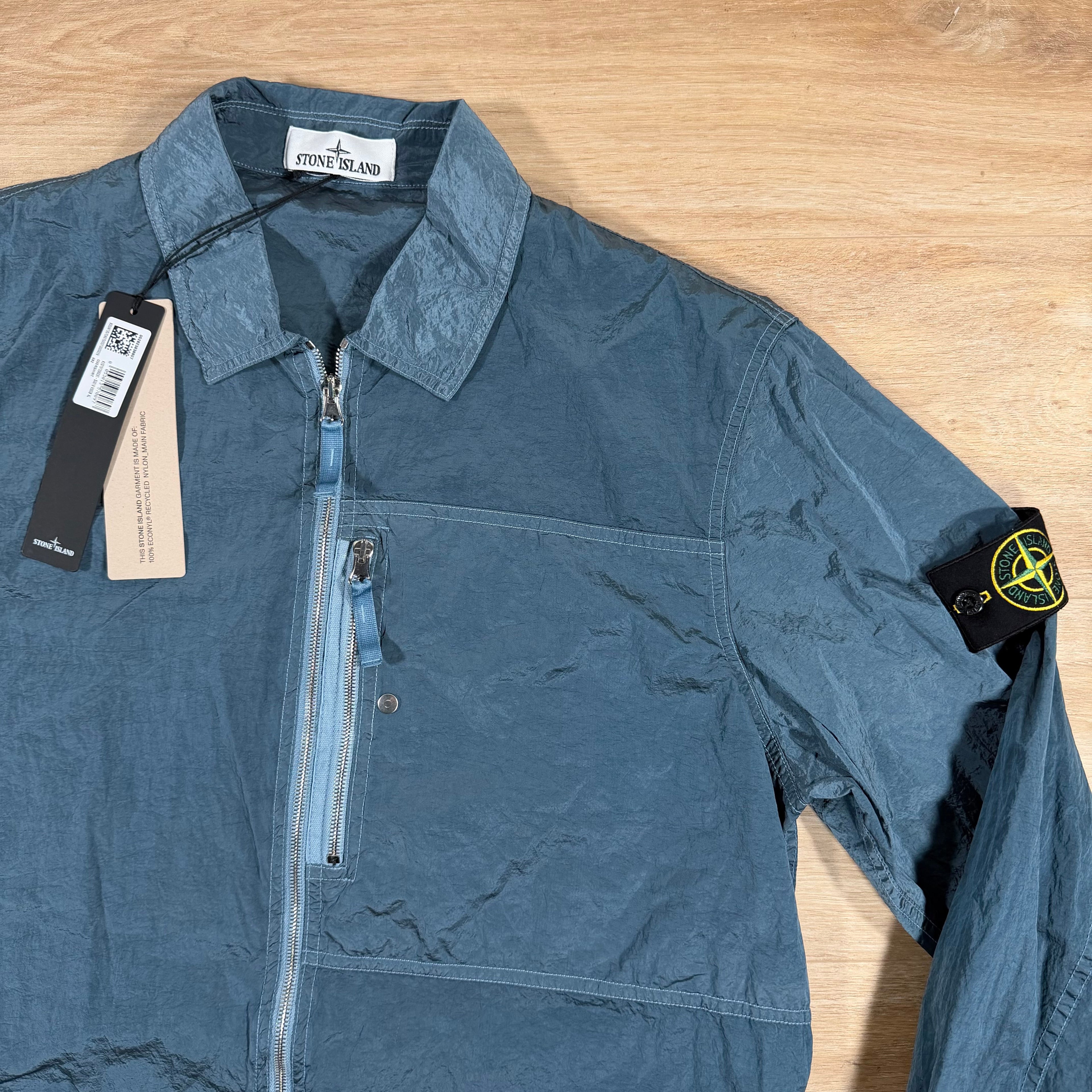 Stone Island Nylon Metal Overshirt in Steel Blue