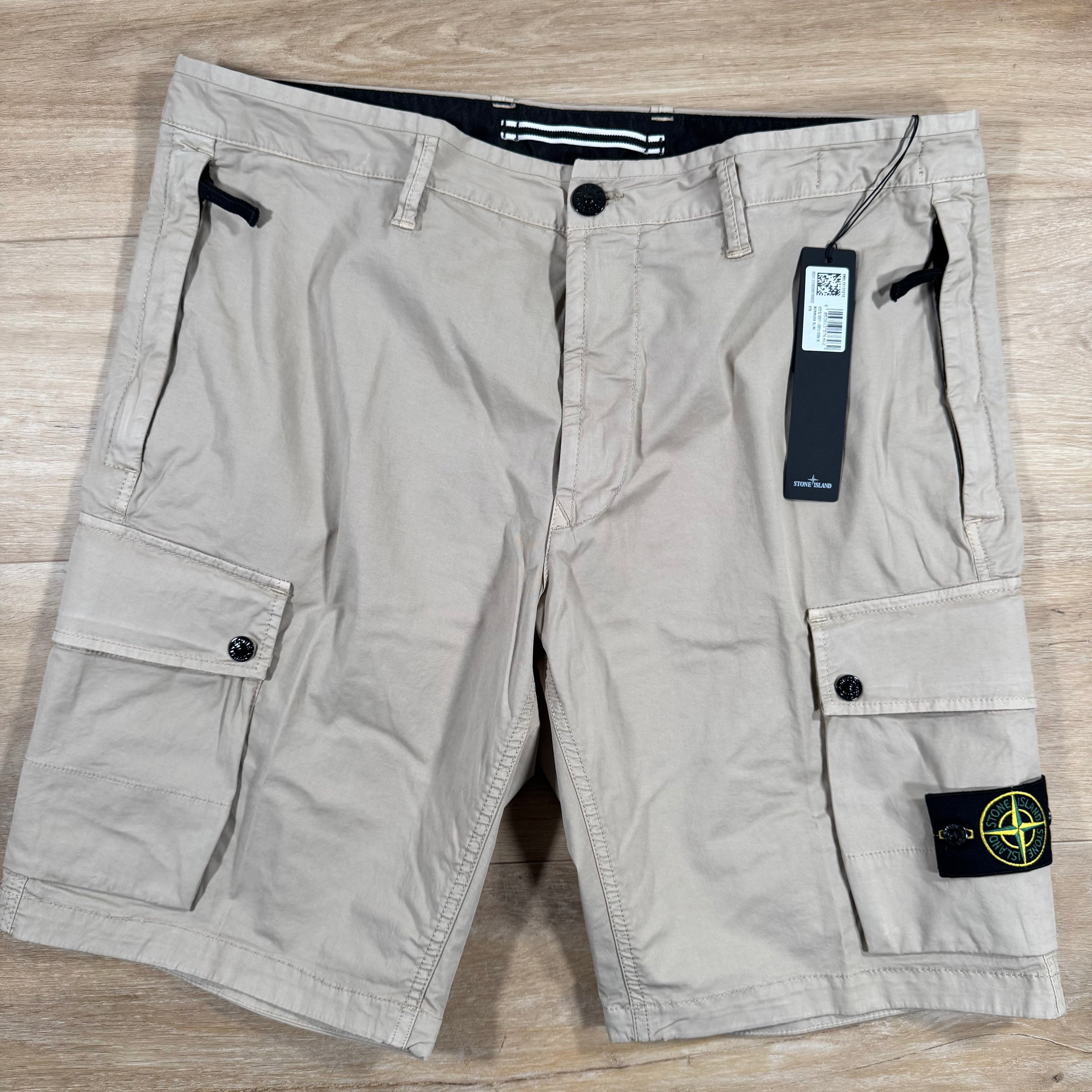 Stone Island Supima Cotton Twill Stretch-TC Bermuda Shorts in Desert