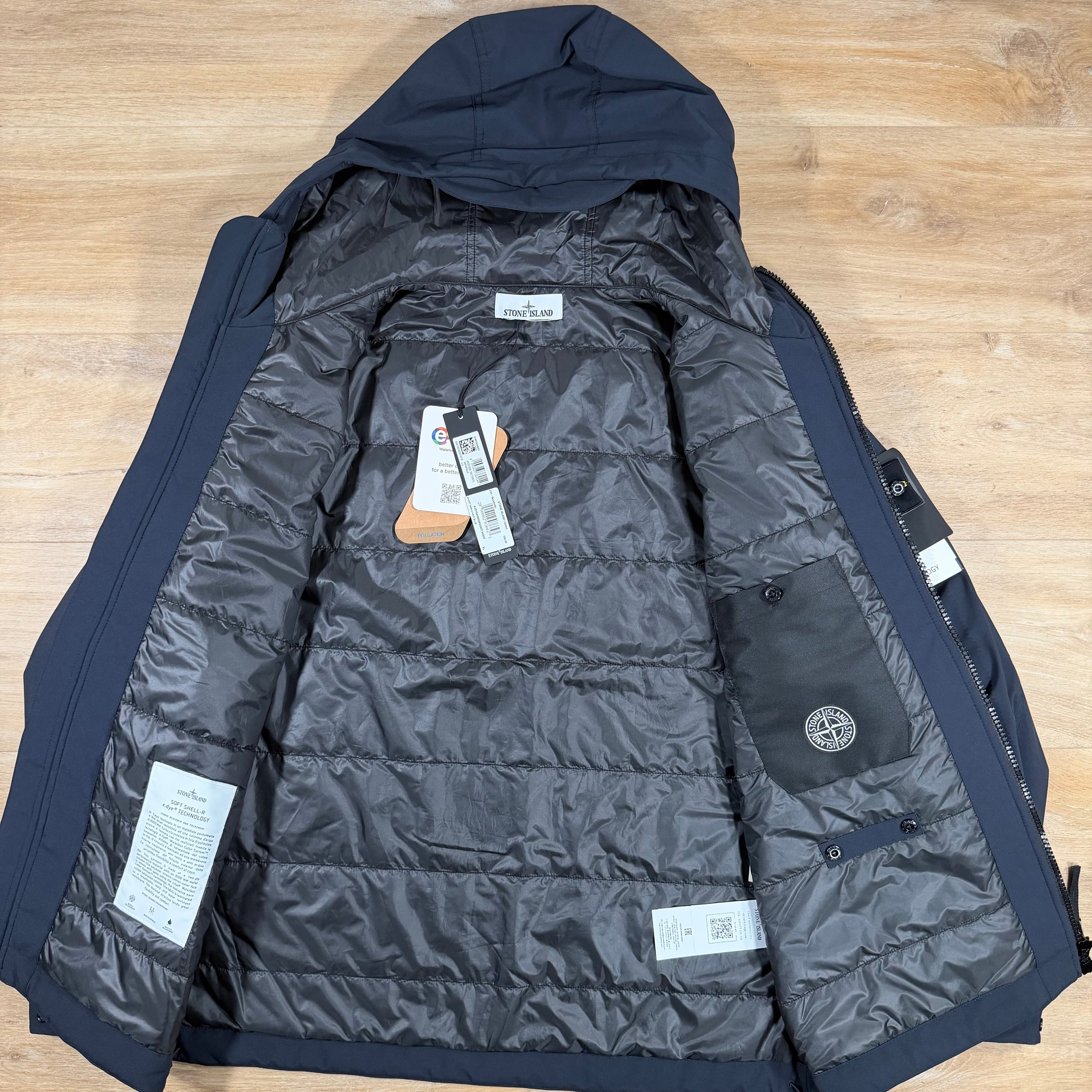 Stone Island Soft Shell-R with Primaloft Jacket in Navy