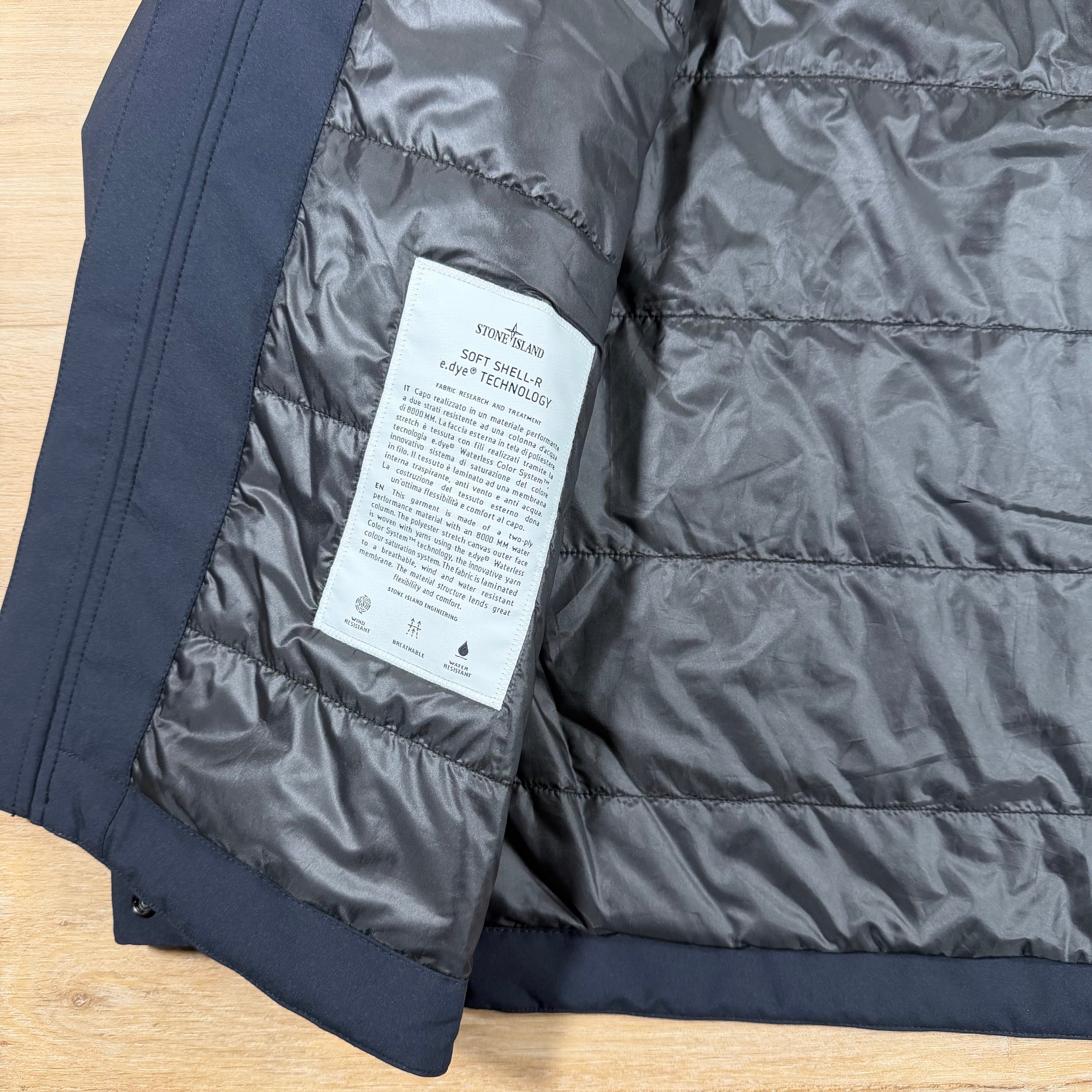 Stone Island Soft Shell-R with Primaloft Jacket in Navy