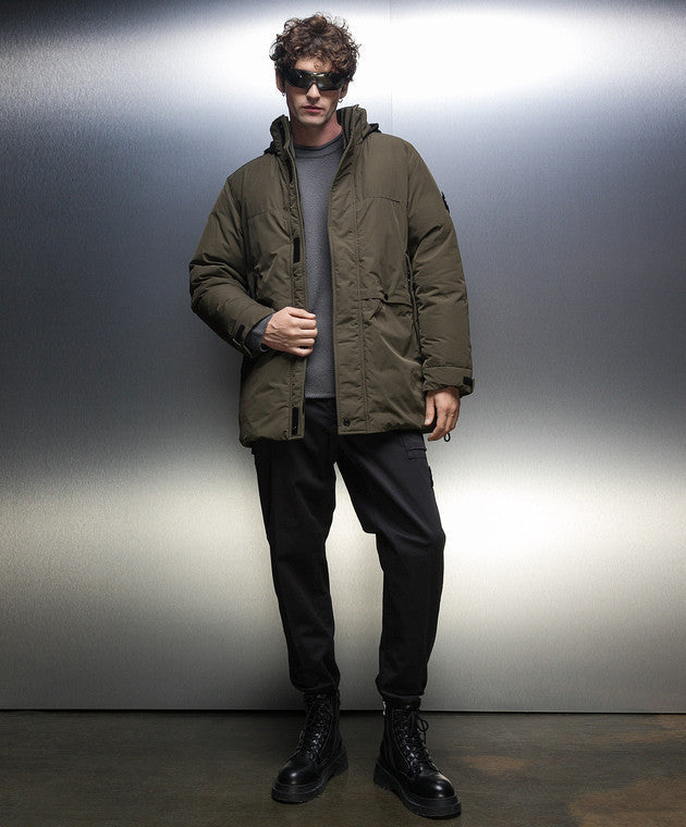 Stone Island Micro Twill Down Jacket Olive