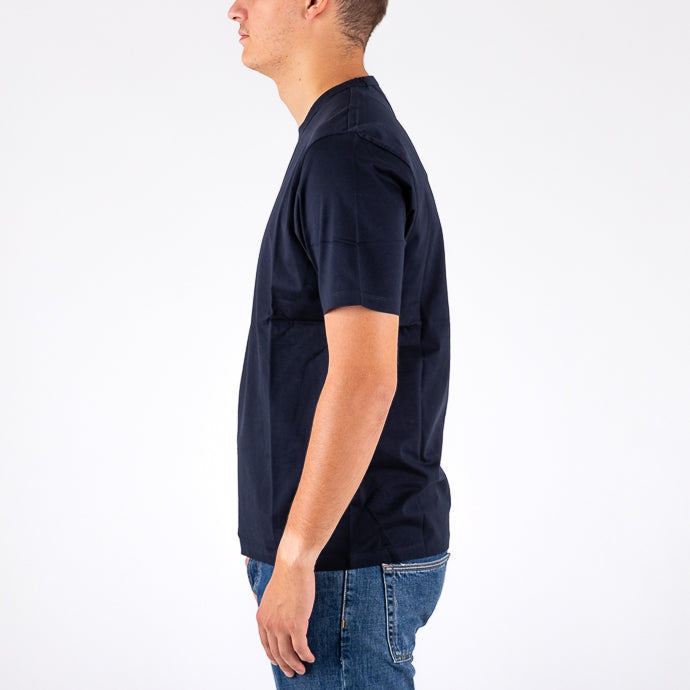 Cp Company 198A Metropolis Series Mercerised Jersey Print Logo T-Shirt Navy