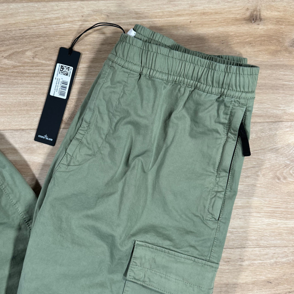Stone Island Stretch Cargo Pants in Sage Green