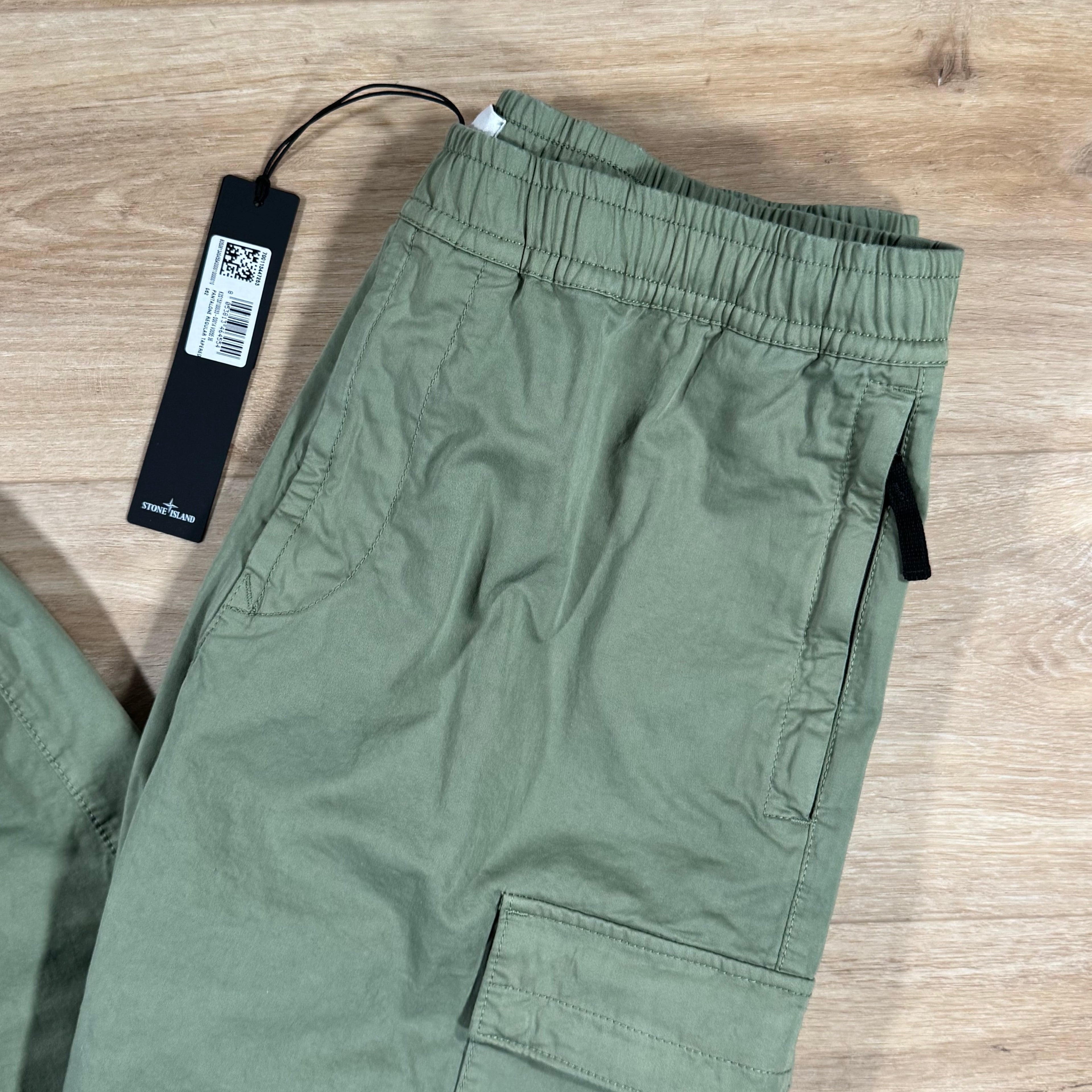 Stone Island Stretch Cargo Pants in Sage Green