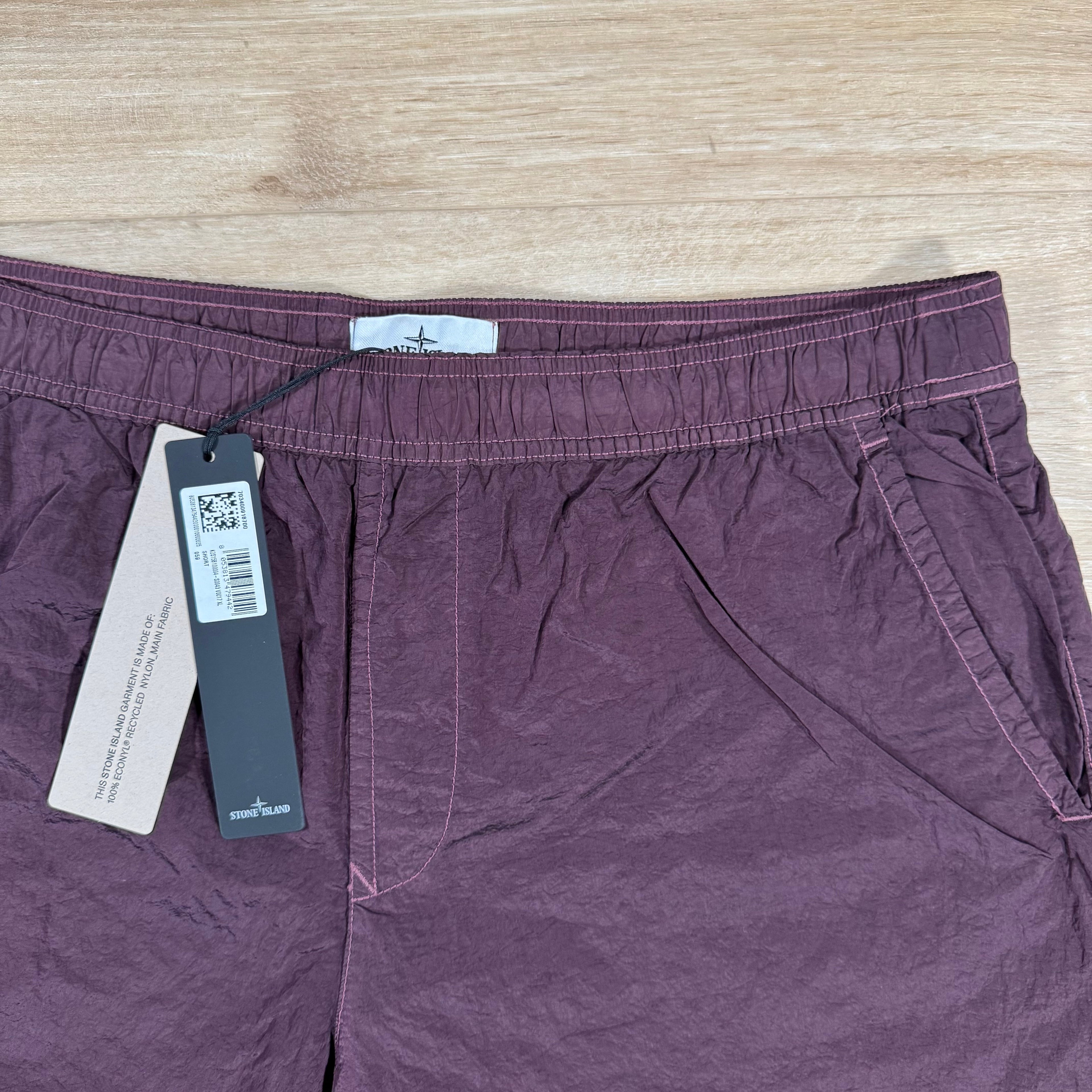 Stone Island Nylon Metal Swim Shorts in Amaranth
