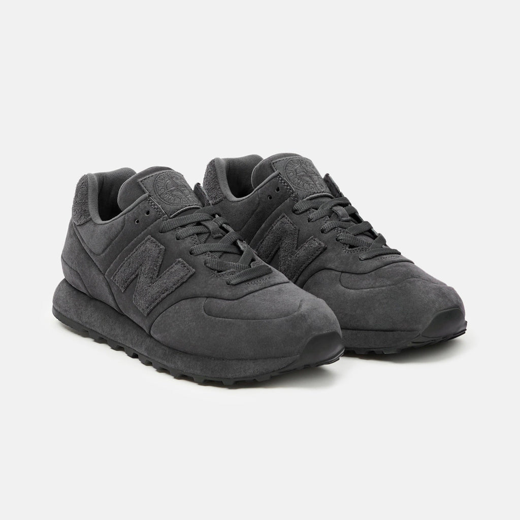 Stone Island x New Balance 574 Ghost Trainers in Dark Grey
