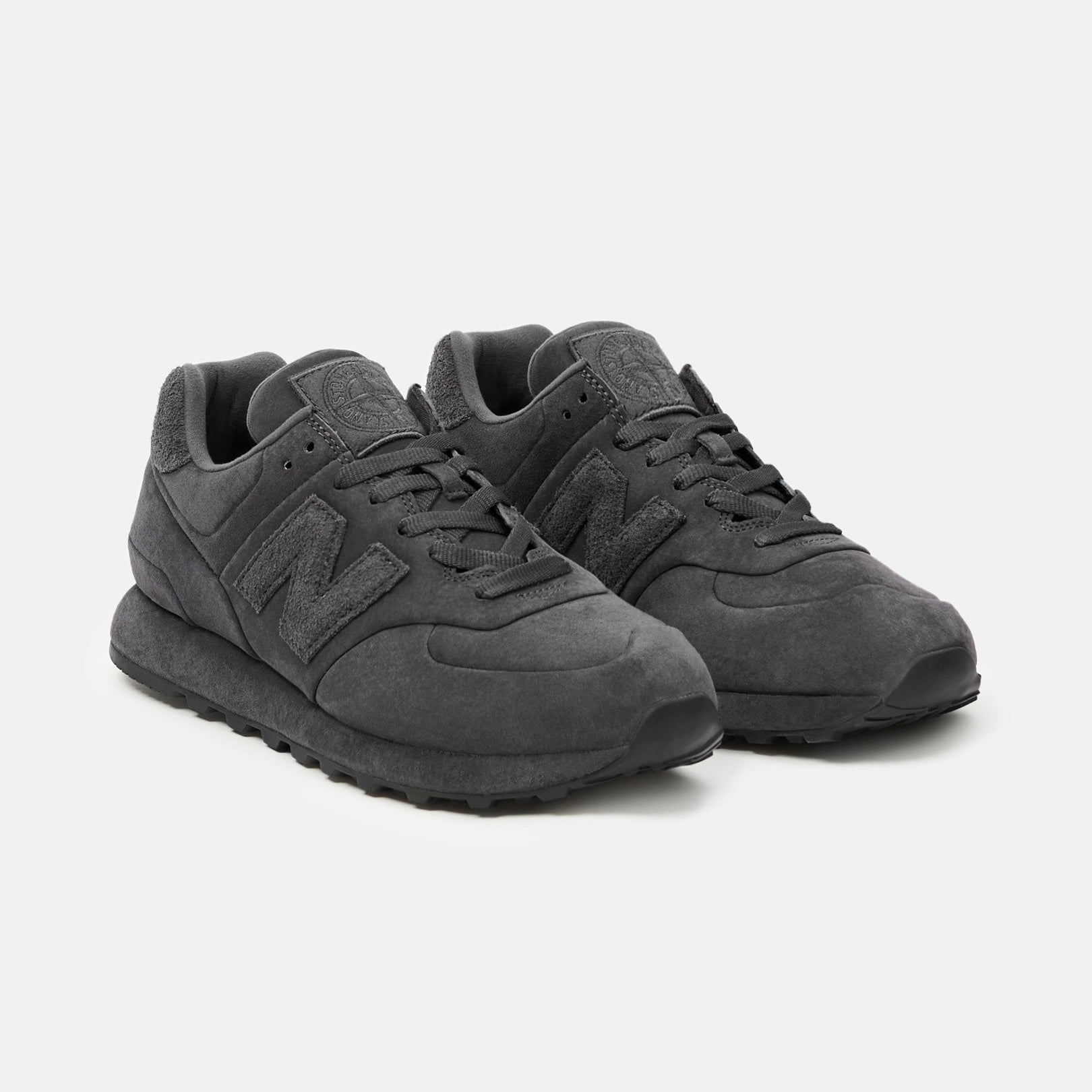Stone Island x New Balance 574 Ghost Trainers in Dark Grey