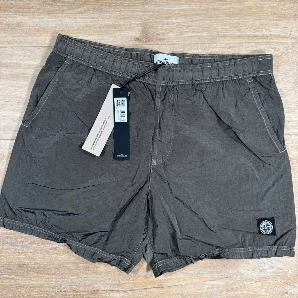 Stone Island Nylon Metal Swim Shorts in Military Green