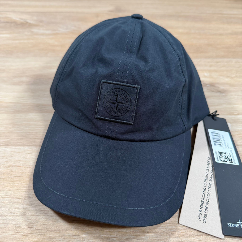 Stone Island Ghost Weatherproof Cotton Canvas Cap in Navy