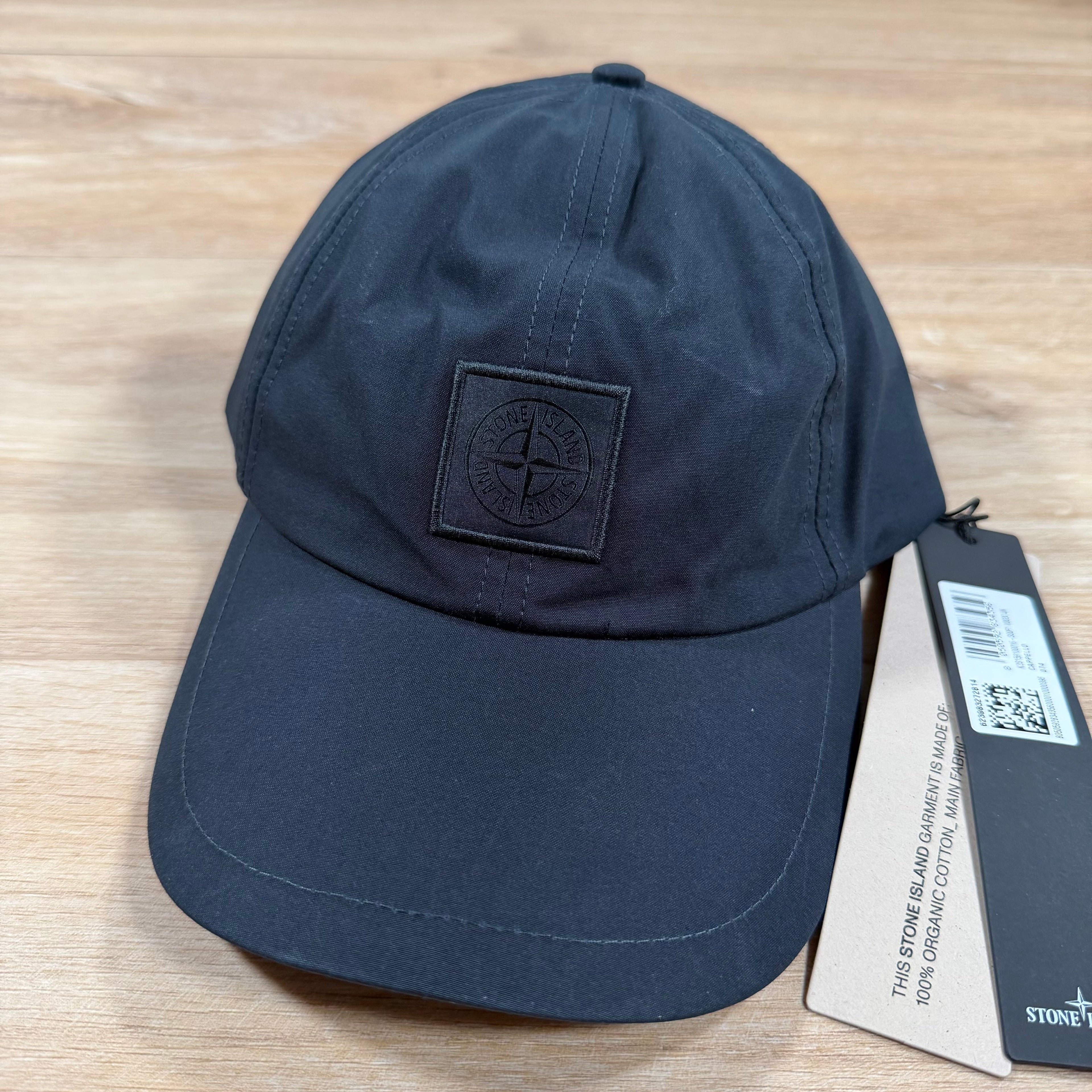 Stone Island Ghost Weatherproof Cotton Canvas Cap in Navy