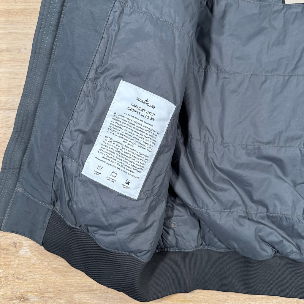 Stone Island Crinkle Reps NY Padded Jacket in Lead Grey