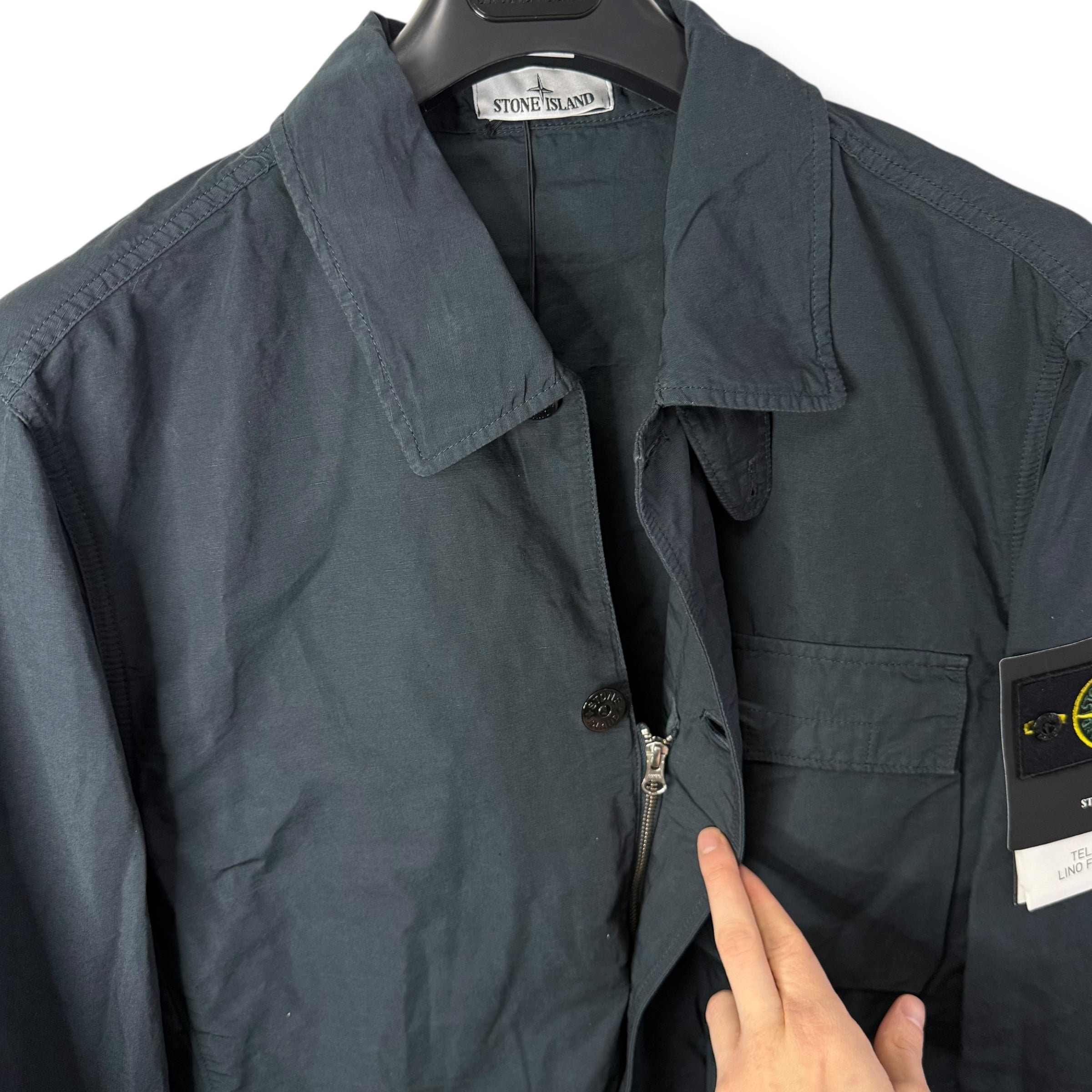 Stone Island Tela Cotone Lino Fiammato-TC (2XL, 26”)