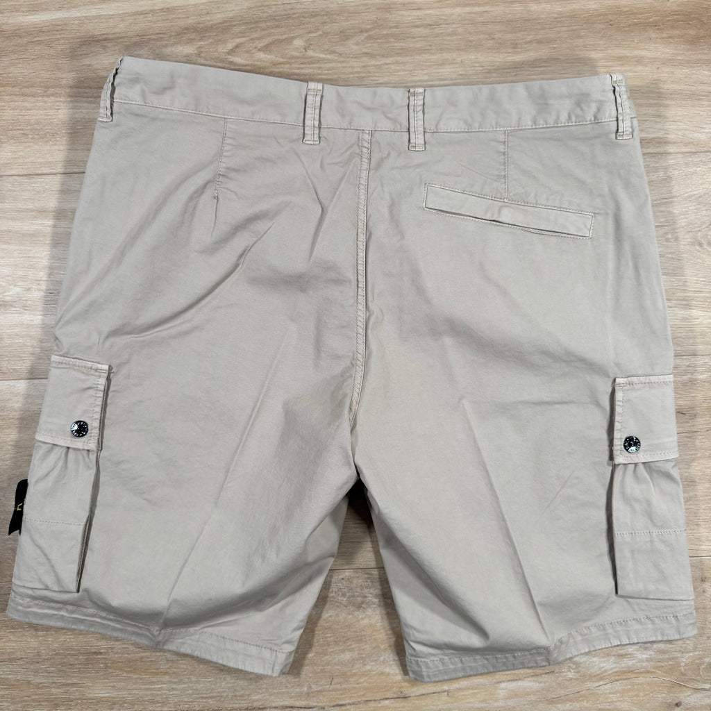 Stone Island Supima Cotton Twill Stretch-TC Bermuda Shorts in Desert