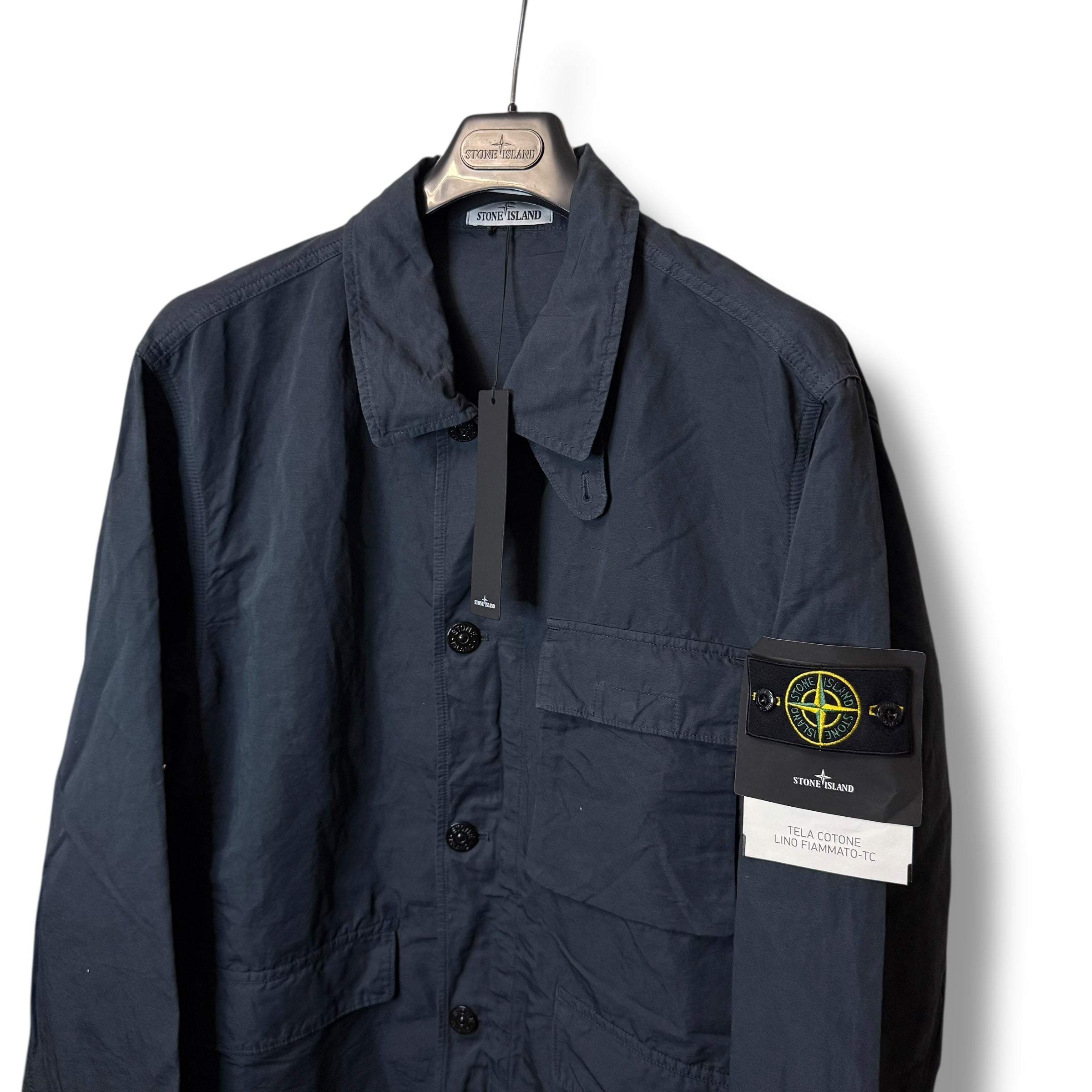 Stone Island Tela Cotone Lino Fiammato-TC (3XL, 27.5”)