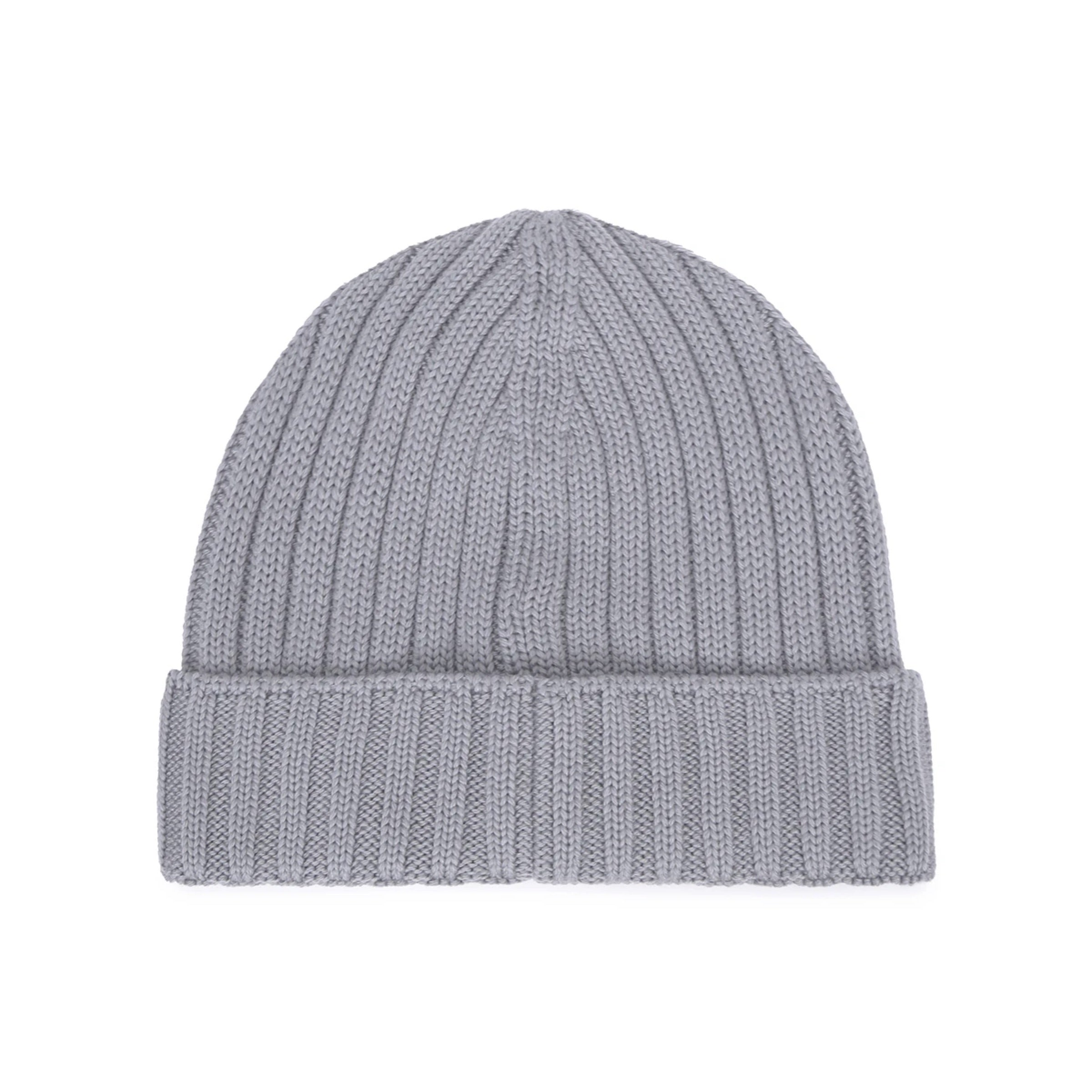 Cp Company Merino Wool Patch Logo Beanie in Grey M93