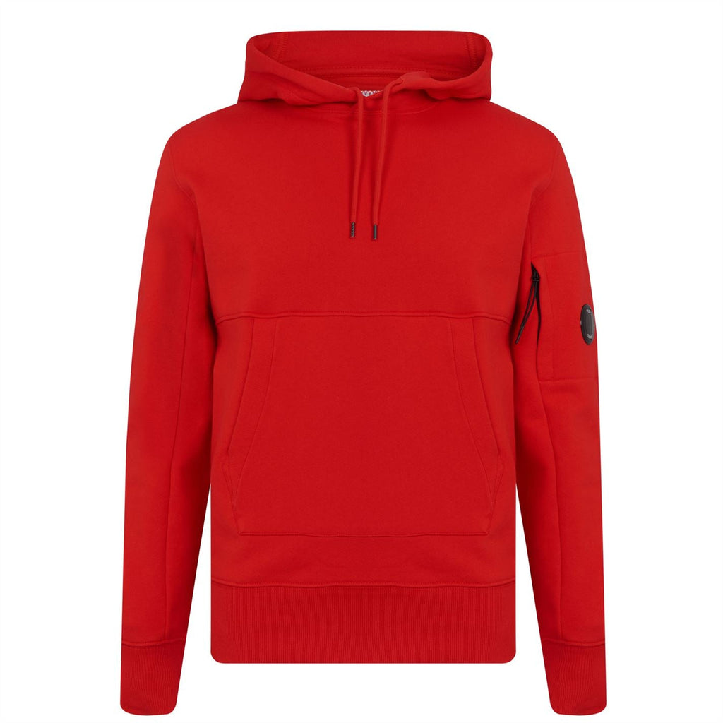 Cp Company Diagonal Raised Lens Overhead Hoodie in Fiery Red