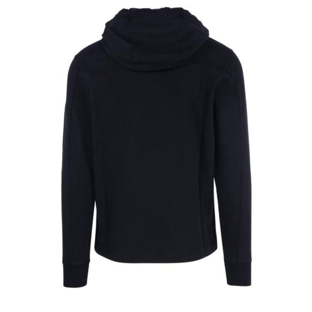 Cp Company Light Fleece Lens Overhead Hoodie In Black
