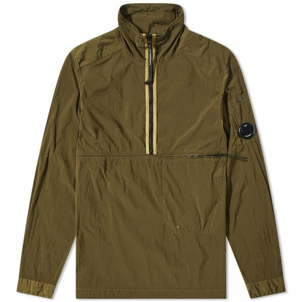 Cp Company Cr - L Lens Half Zip Overshirt in Green Moss