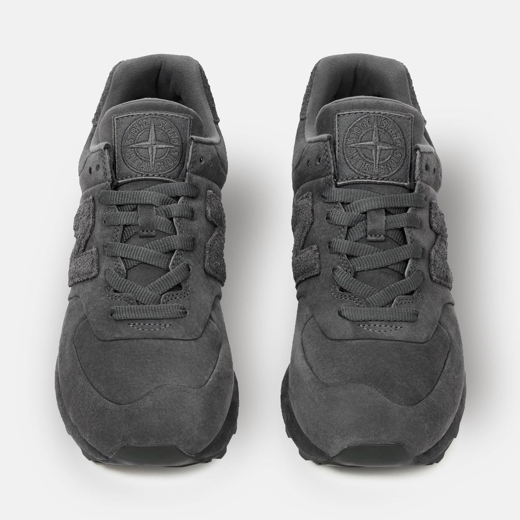 Stone Island x New Balance 574 Ghost Trainers in Dark Grey