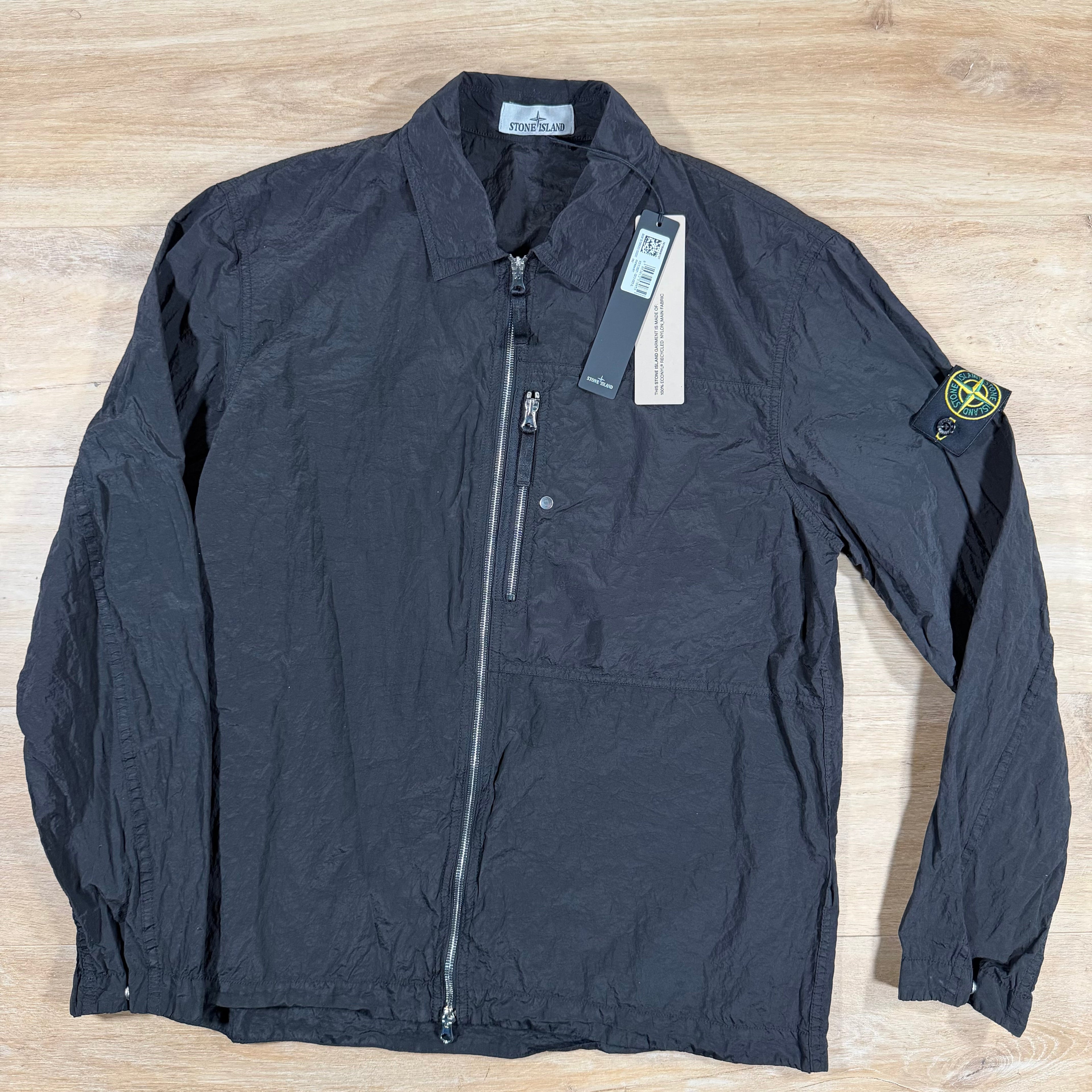 Stone Island Nylon Metal Overshirt in Black