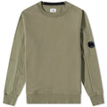 Cp Company Diagonal Raised Cotton Lens Sweatshirt Bronze Green