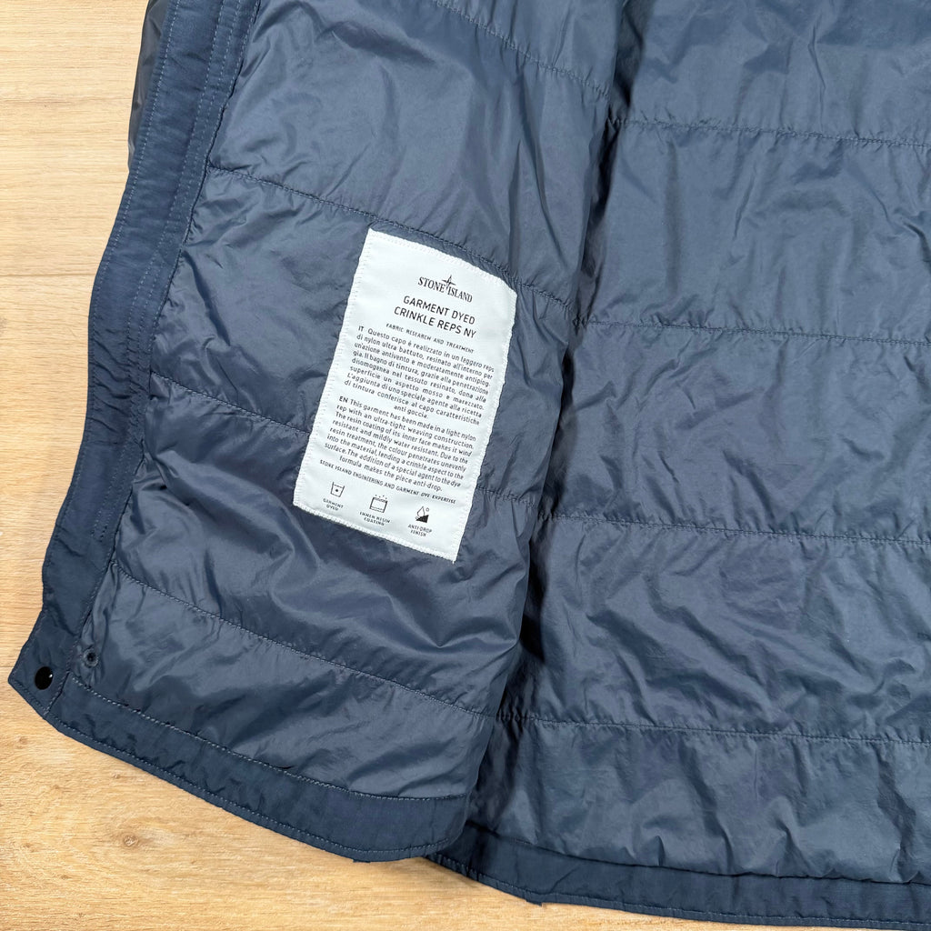Stone Island Garment Dyed Crinkle Reps NY Overshirt in Navy