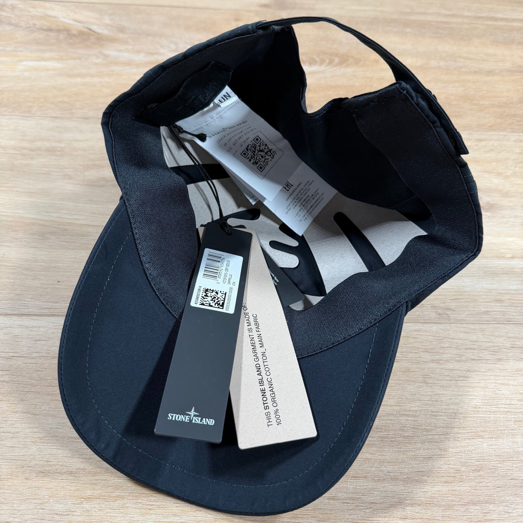 Stone Island Ghost Weatherproof Cotton Canvas Cap in Navy