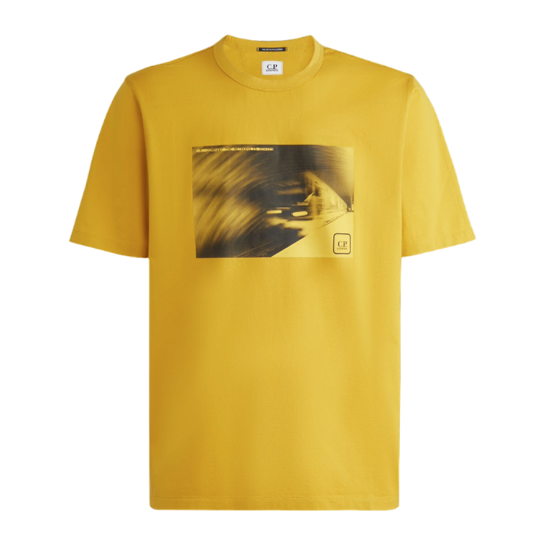Cp Company Metropolis Series Mercerised Jersey Graphic Logo T-Shirt in Yellow