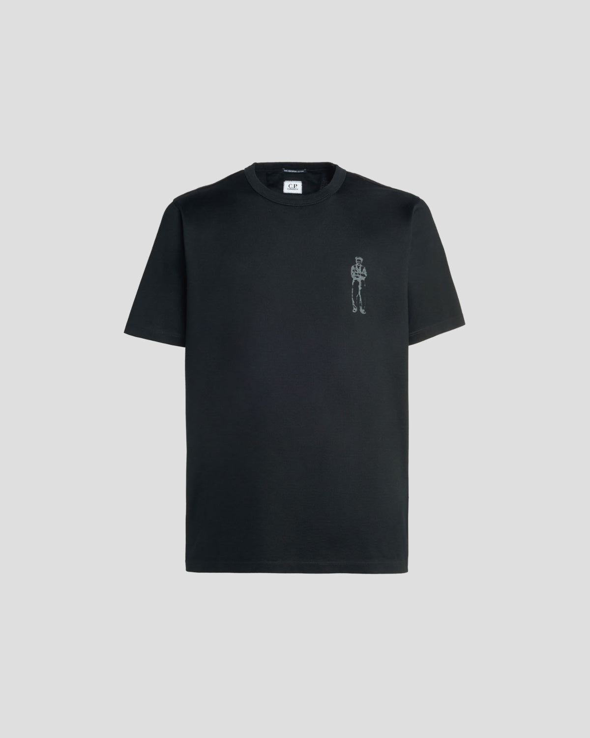 Cp Company Mercerized Cotton Sailor Logo T-Shirt in Black