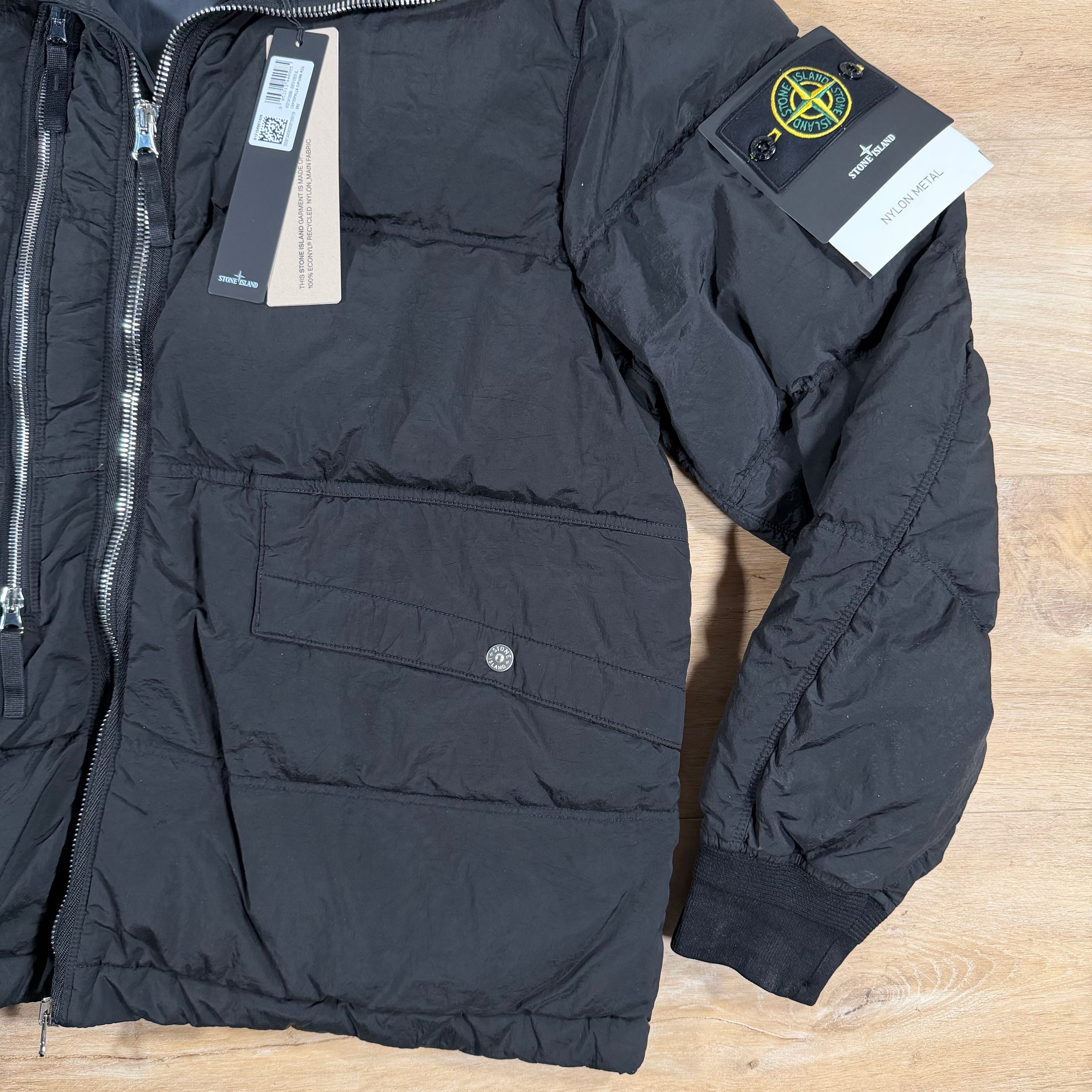 Stone Island Nylon Metal Down Parka in Black