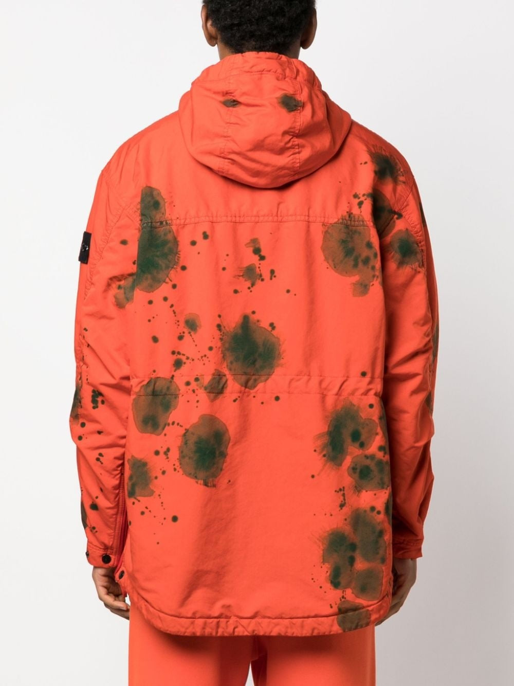 Stone Island Hand Colouring On David-Tc With Micro Pile Jacket In Red