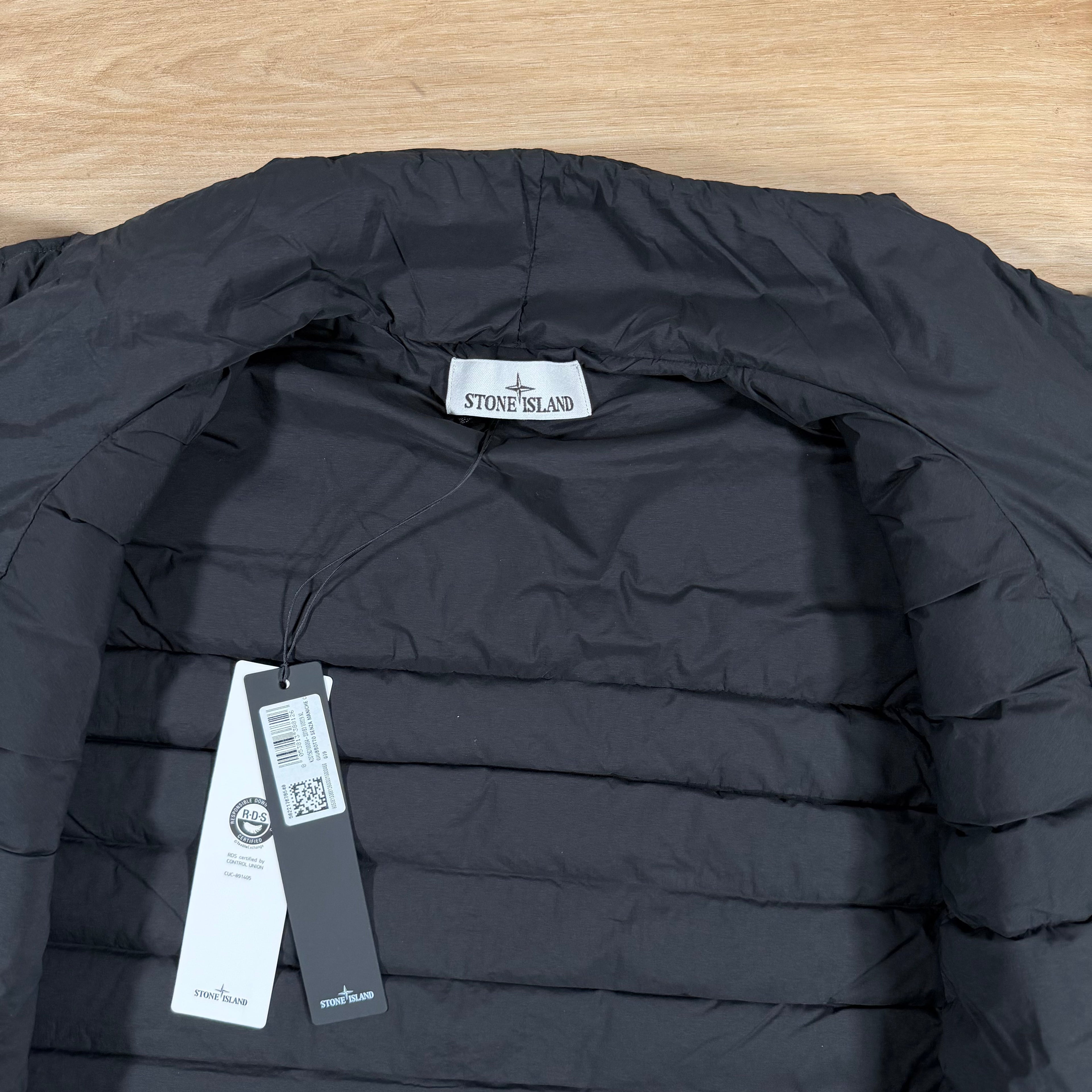 Stone Island Seamless Tunnel Nylon Down-TC Vest in Black