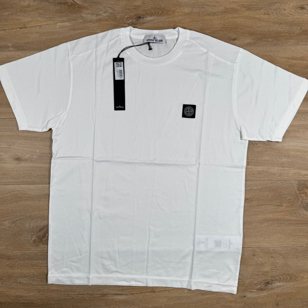 Stone Island Patch Logo T-Shirt in White