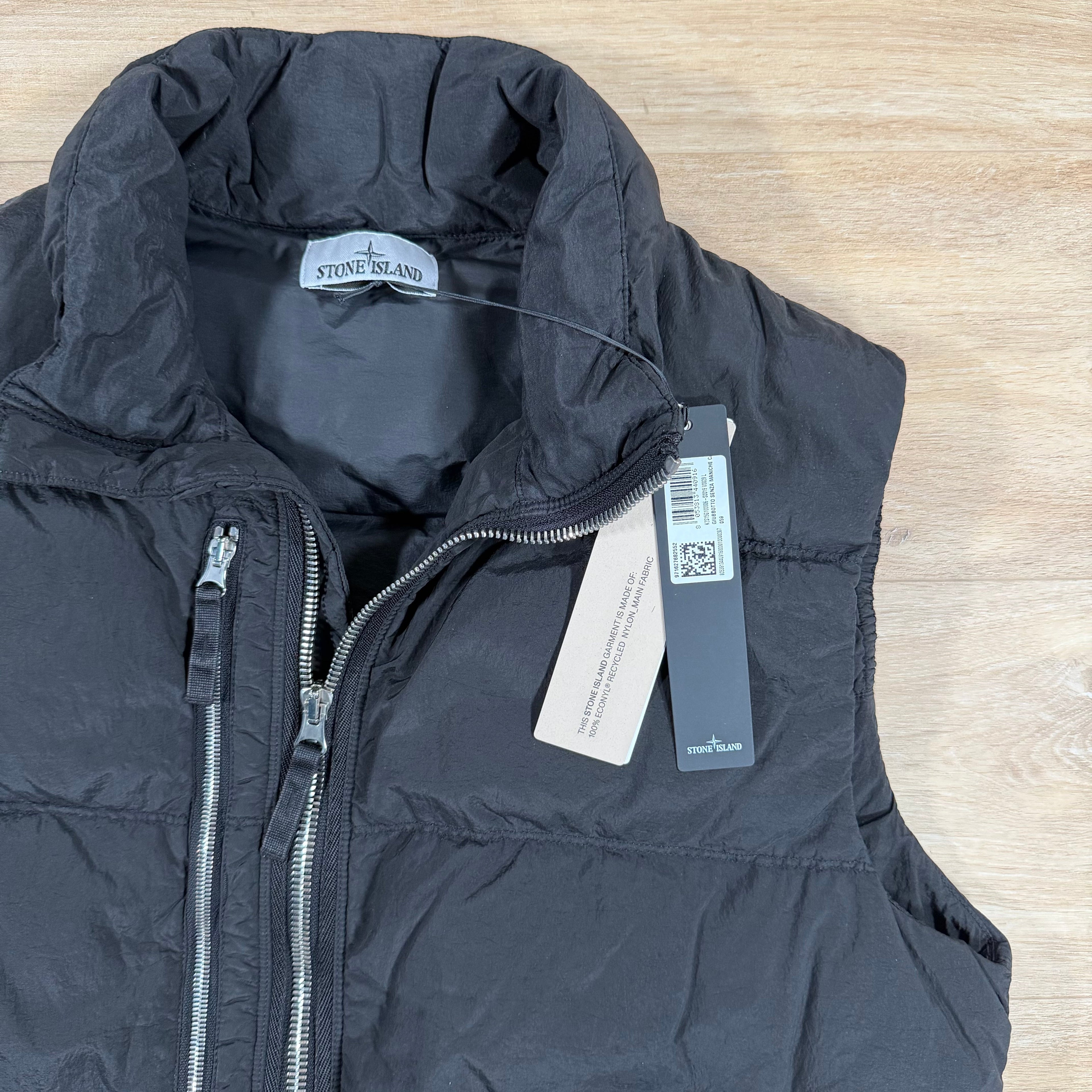 Stone Island Nylon Metal Down Vest in Black