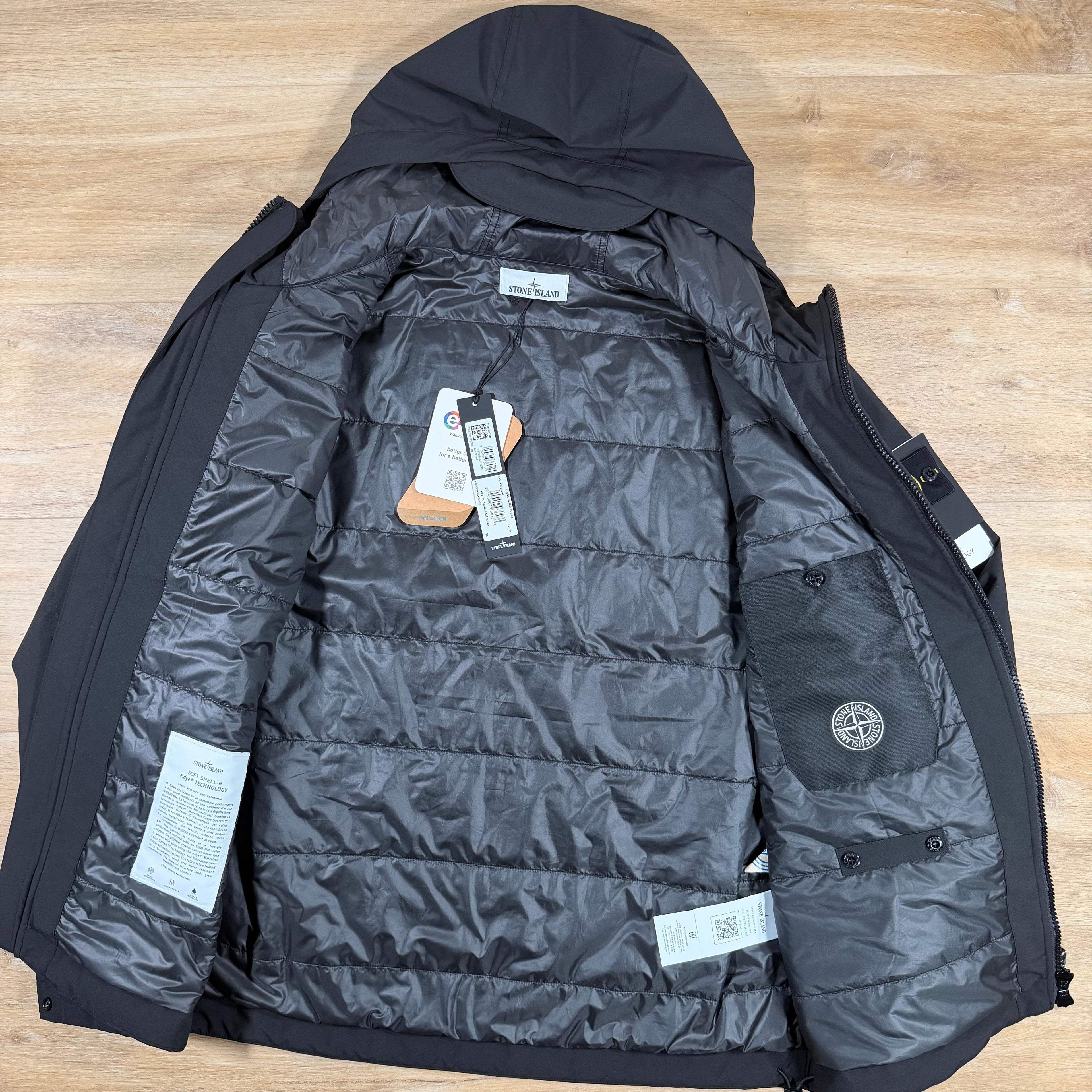 Stone Island Soft Shell-R with Primaloft Jacket in Black