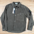 Stone Island Cotton Moleskin-TC Overshirt in Military Green