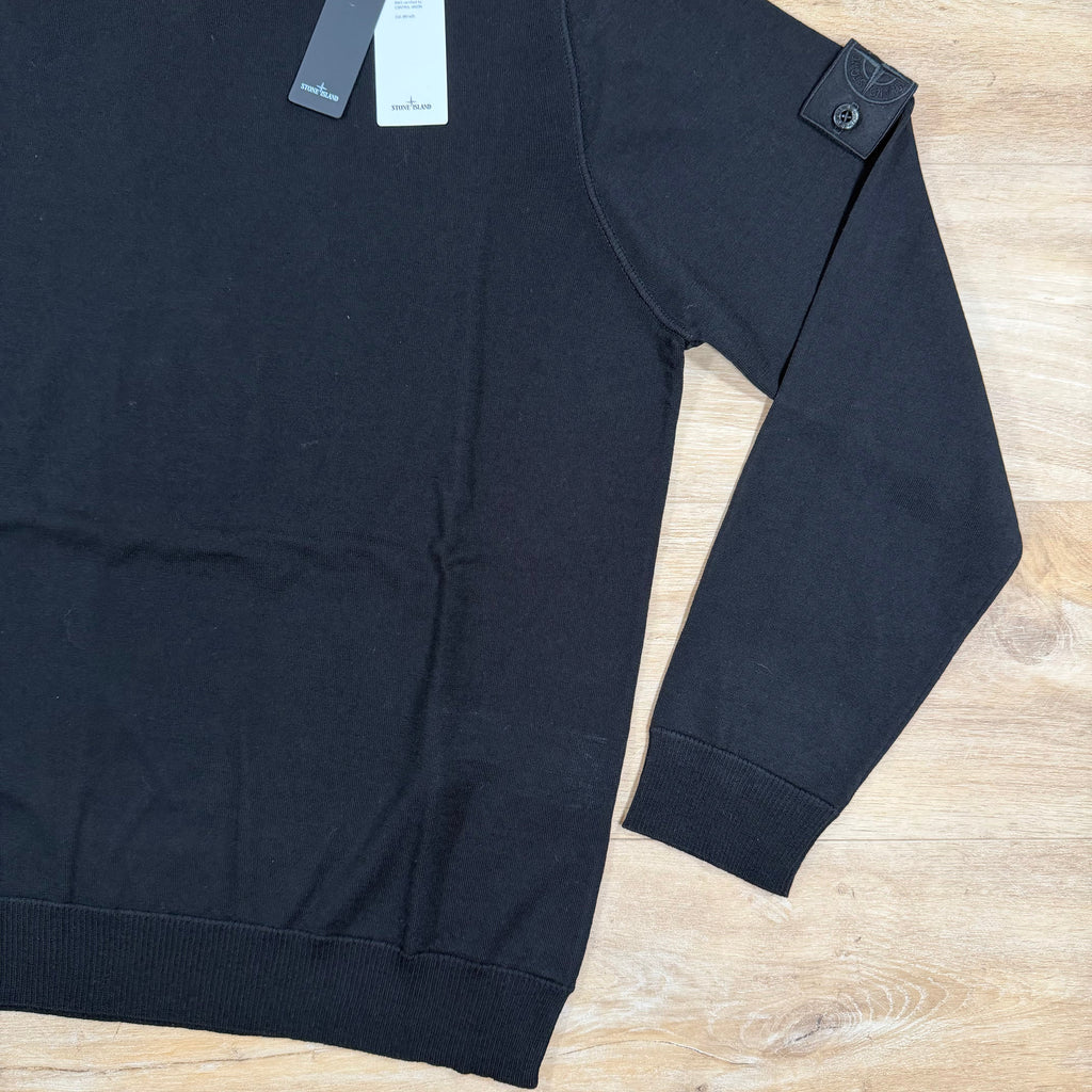 Stone Island Ghost Pure Light RWS Wool Turtleneck Jumper in Black
