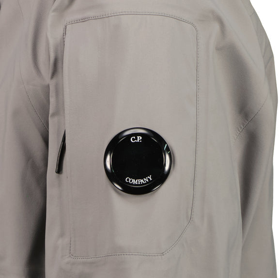 Cp Company Gore-Tex Infinium Mixed Lens Long Jacket in Griffin Grey