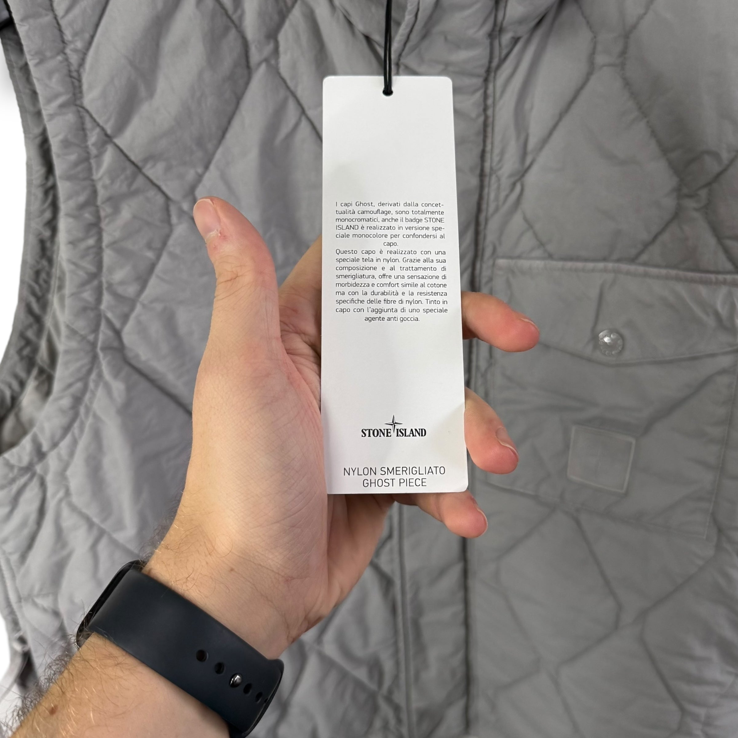 Stone Island Smerigliato Ghost Piece Gilet (L, 23”)