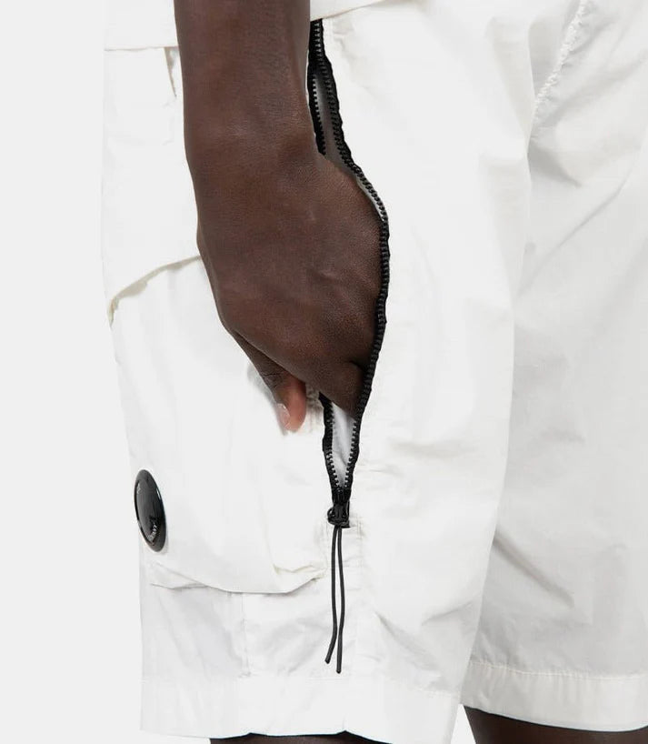 Cp Company 50-Fili Lens Cargo Shorts White