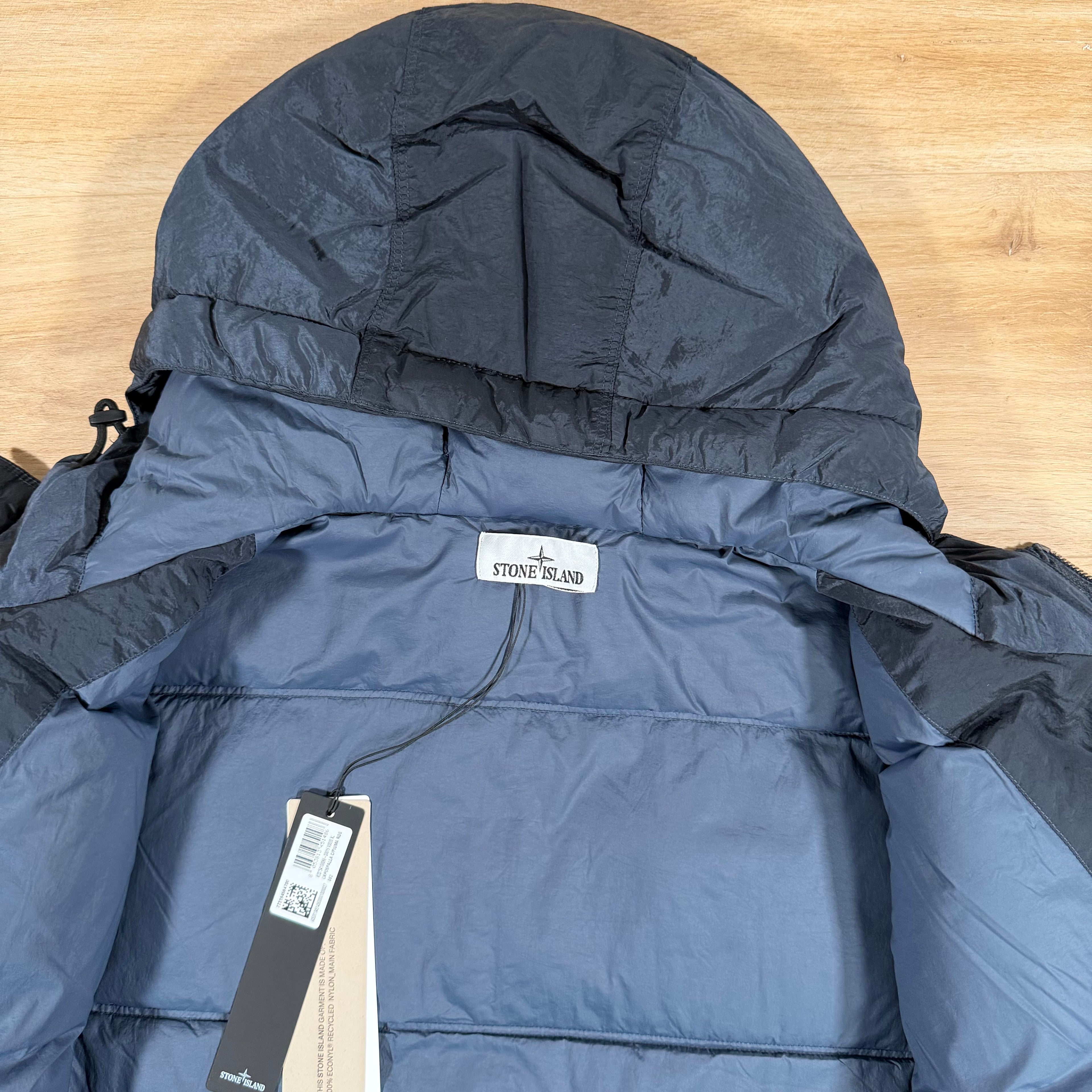 Stone Island Nylon Metal Down Parka in Navy